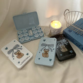 Estuche para lentes de contacto de colores Bowtie West Highland Dog